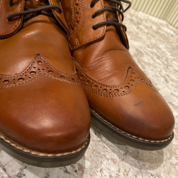 Nunn Bush Mens Leather Wingtip Derby 8.5M - Picture 6 of 8
